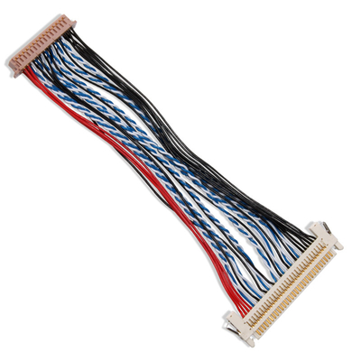 30 Pin 100mm Lvds Cable For LCD Monitor JAE FI-X30HL Hirose DF13-30DS-1.25C