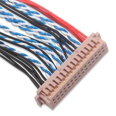 30 Pin 100mm Lvds Cable For LCD Monitor JAE FI-X30HL Hirose DF13-30DS-1.25C