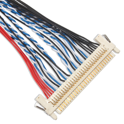 30 Pin 100mm Lvds Cable For LCD Monitor JAE FI-X30HL Hirose DF13-30DS-1.25C